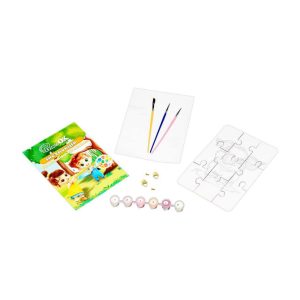 Alternative view of Деревʼяний пазл-розмальовка А5 "Поросятко" пензлик, фарби, клейка плівка