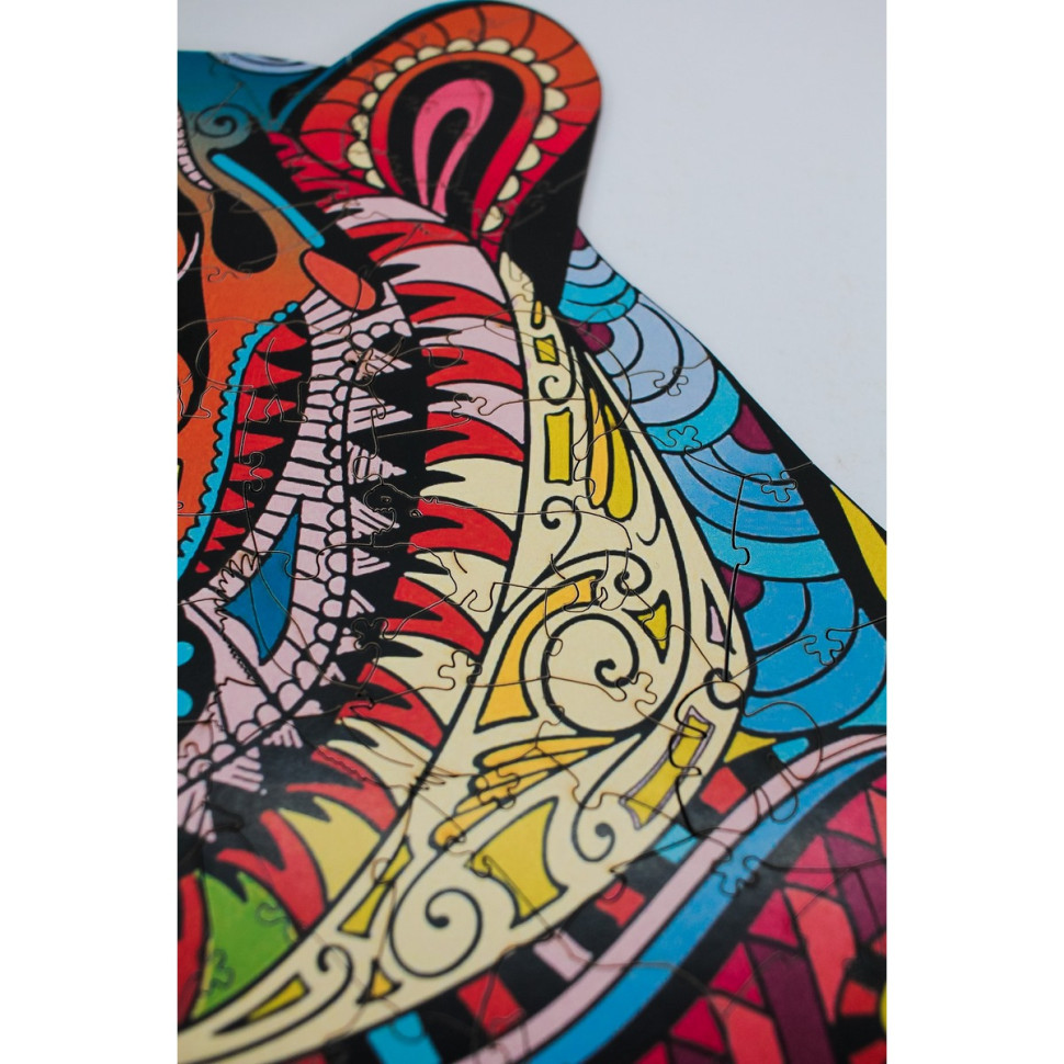 Фігурний дерев'яний пазл A3 "Загадковий тигр" 129 деталей Фігурний дерев'яний пазл A3 "Загадковий тигр" 129 деталей - Зображення 5