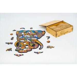 Alternative view of Фігурний дерев'яний пазл A3 "Індійський слон", 132 деталі