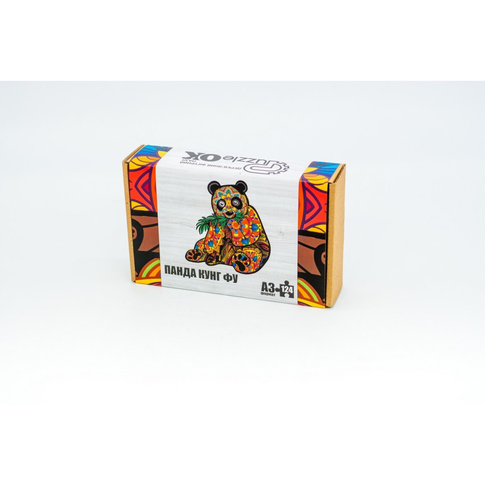 Фігурний дерев'яний пазл A3 "Кунг-фу Панда", 124 елемента Фигурный деревянный пазл A3 "Кунг-фу Панда", 124 элемента — изображение 2