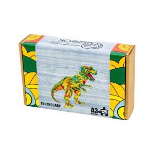 Фігурний дерев'яний пазл A3 "Тиранозавр Рекс", 129 елементів