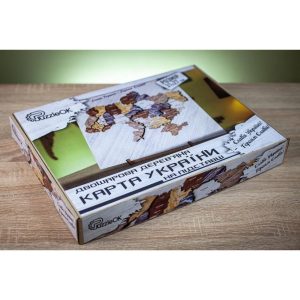 Alternative view of Двошарова дерев’яна "Карта України" на підставці