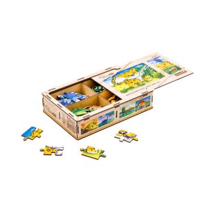 Alternative view of Дерев’яний дитячий пазл 4в1 "Дикі звірі", 80 елементів