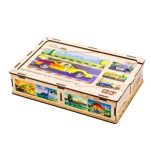 Дерев’яний дитячий пазл 4в1 "Транспорт", 80 елементів