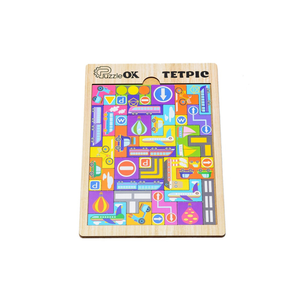 Розвиваюча дерев'яна іграшка "Тетріс Транспорт" Розвиваюча дерев'яна іграшка "Тетріс Транспорт"