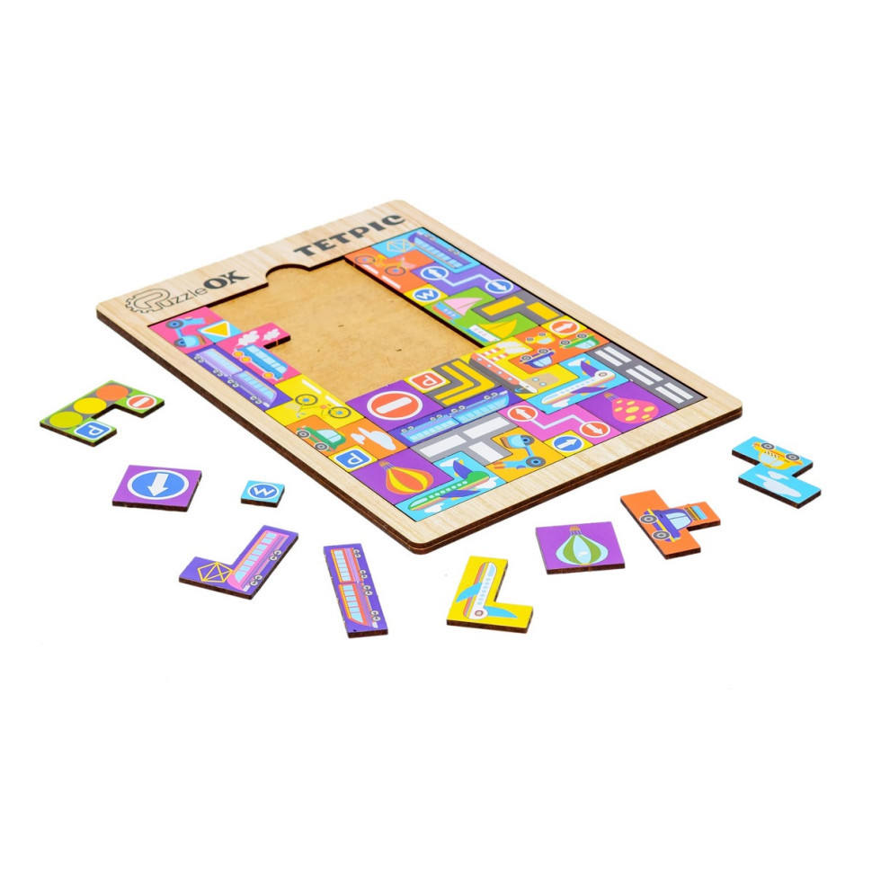 Розвиваюча дерев'яна іграшка "Тетріс Транспорт" Розвиваюча дерев'яна іграшка "Тетріс Транспорт" - Зображення 3