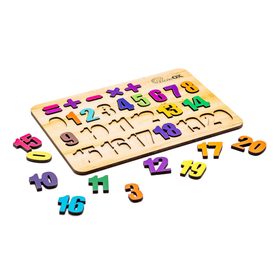 Розвиваюча дерев'яна іграшка "Цифри", 27 елементів Розвиваюча дерев'яна іграшка "Цифри", 27 елементів - Зображення 2