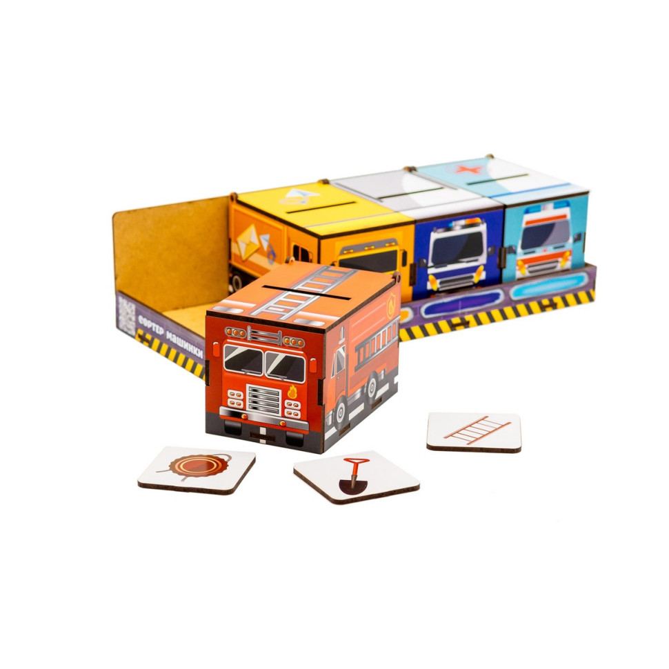 Дитячий Сортер Монтессорі "Машинки" Дитячий Сортер Монтессорі "Машинки" - Зображення 4