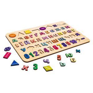 Alternative view of Дитяча розвиваюча дошка-сортер "Абетка, Цифри, Фігури"
