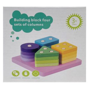 Дитяча дерев'яна іграшка "Пирамидка-Геометричні фігури"