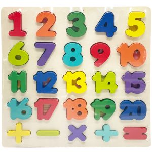 Дитячий дерев'яний пазл-вкладиш 3D Цифри