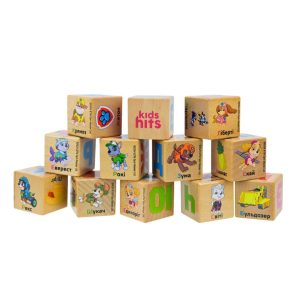 Alternative view of Дитячий набір дерев'яних кубіків "Paw Patrol" розмір 4 см