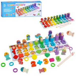 Дерев'яна іграшка Багатофункціональна дошка фігури, риболовля