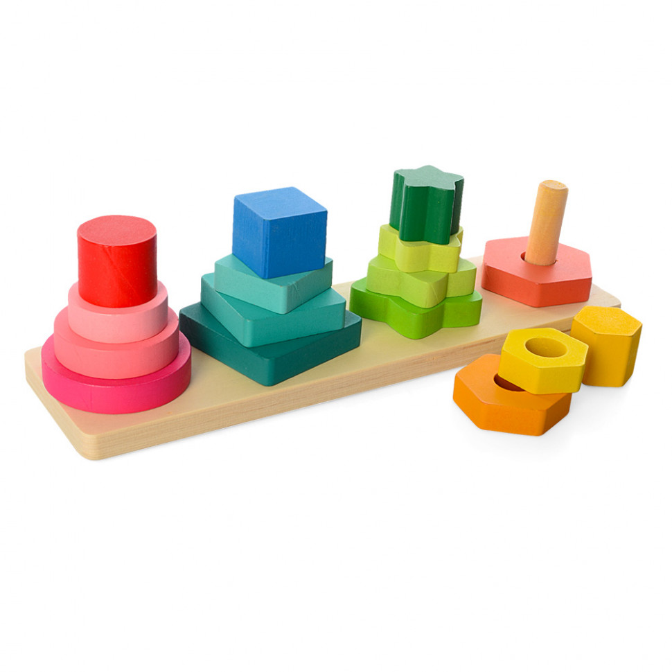 Розвиваючий набір Геометрика дерев'яний Розвиваючий набір Геометрика дерев'яний - Зображення 2