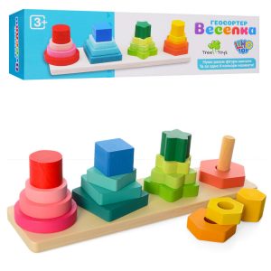 Розвиваючий набір Геометрика дерев'яний