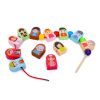 Дерев'яна іграшка шнурівка "Професії", 12 намистинок