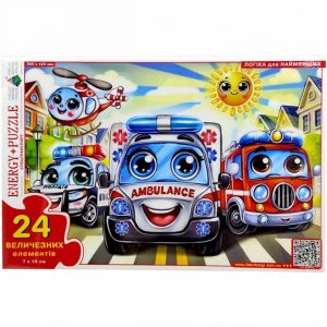 Пазл дитячий Спецтранспорт, 24 великих елементи