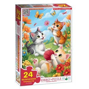 Пазл дитячий Грайливі кошенята, 24 великих елементи