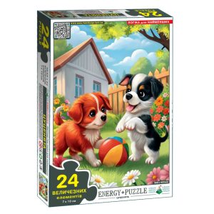 Пазл дитячий Цуценята, 24 великих елемента