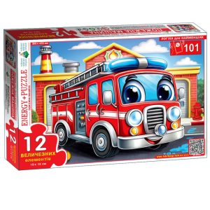 Пазл дитячий Пожежна машина, 12 великих елементів