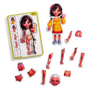 Alternative view of Дерев'яний пазл-вкладиш "Анатомія людини - дівчинка-2" будова тіла