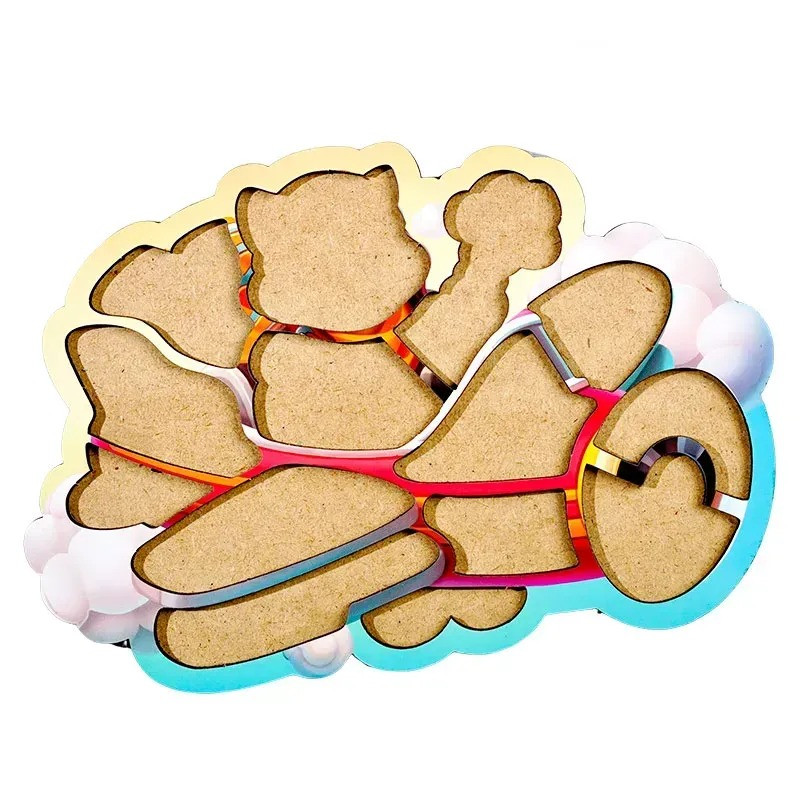 Дерев'яний контурний пазл "Котик пілот" Дерев'яний контурний пазл "Котик пілот" - Зображення 3