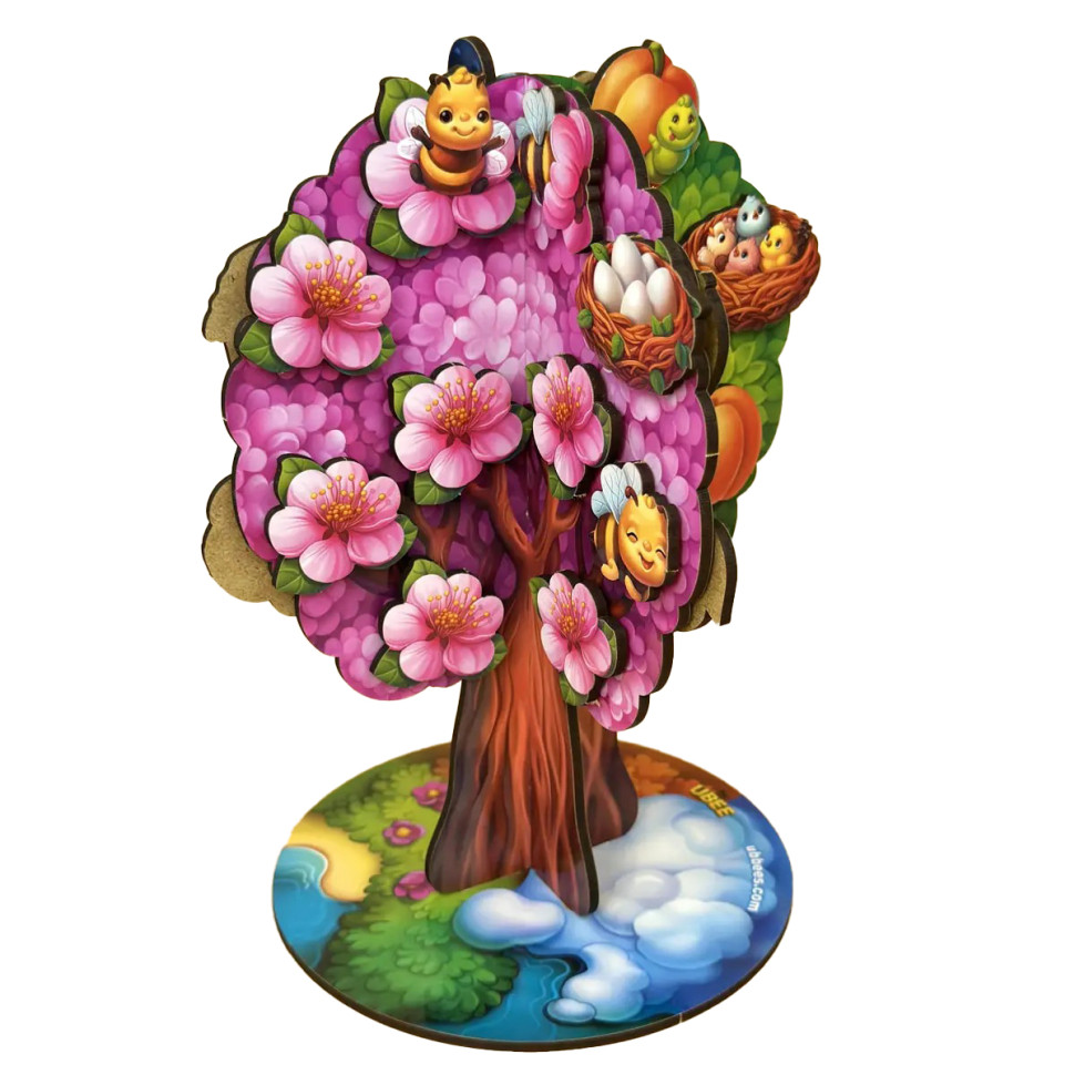 Дитяча настільна гра "Пори року абрикоса" дерев'яна Дитяча настільна гра "Пори року абрикоса" дерев'яна - Зображення 2