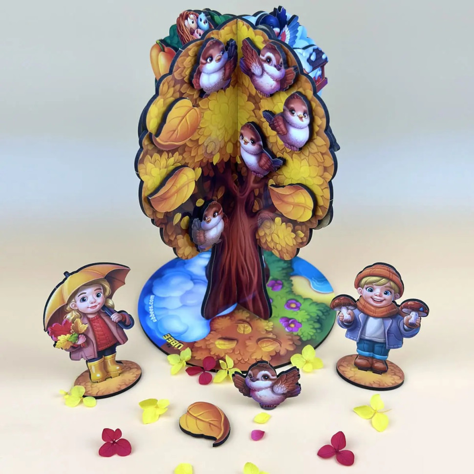 Дитяча настільна гра "Пори року абрикоса" дерев'яна Дитяча настільна гра "Пори року абрикоса" дерев'яна - Зображення 7