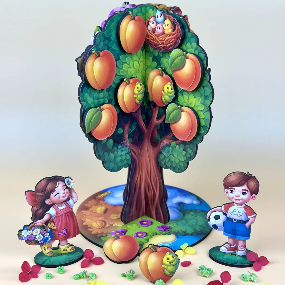 Дитяча настільна гра "Пори року абрикоса" дерев'яна Дитяча настільна гра "Пори року абрикоса" дерев'яна - Зображення 10