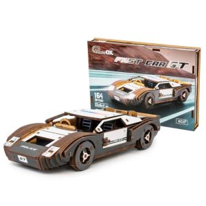 Деревянный 3D конструктор Fast car Gt, 164 детали