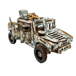 Дерев'яний 3D конструктор Хамер, 65 деталей