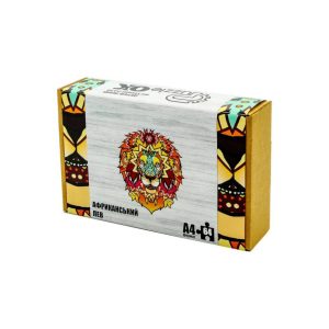 Фігурний дерев'яний пазл A4 Африканський Лев, 64 деталі