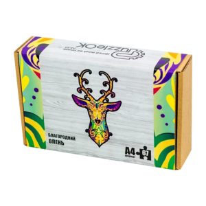 Фігурний дерев'яний пазл A4 Благородний Олень, 67 деталей