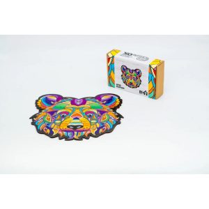 Alternative view of Фігурний дерев'яний пазл A4 Бурий Ведмедик, 22 деталі