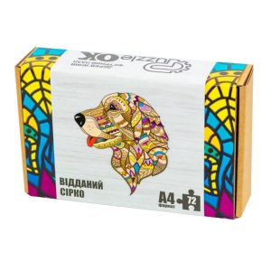 Фігурний дерев'яний пазл A4 Відданий Сірко, 72 деталі