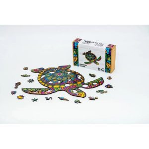 Alternative view of Фігурний дерев'яний пазл A4 Довголітня Черепаха, 68 деталей