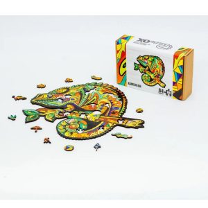 Alternative view of Фігурний дерев'яний пазл A4 Хамелеон, 69 деталей