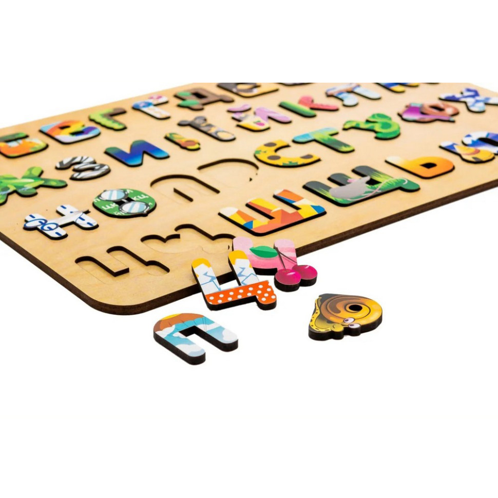 Дитячий дерев'яний сортер А3 Абетка Дитячий дерев'яний сортер А3 Абетка - Зображення 2