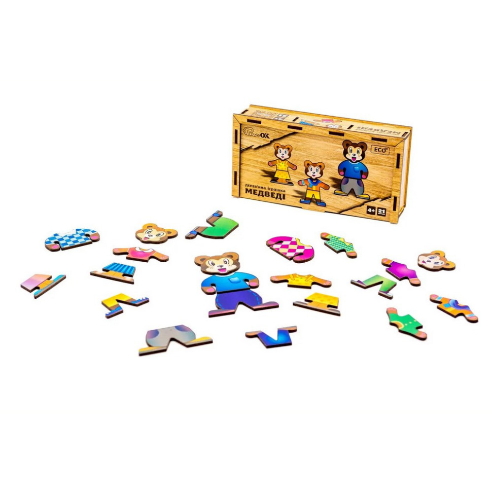 Дерев'яна настільна гра Ведмедики Дерев'яна настільна гра Ведмедики - Зображення 3