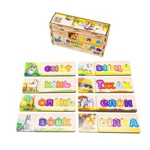 Alternative view of Розвиваюча дерев'яна іграшка-пазл Абетка тварин