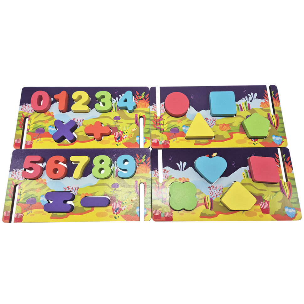 Дерев'яний сортер-рибалка "Океан" стіни-конструктор, математичний та фігурний Дерев'яний сортер-рибалка "Океан" стіни-конструктор, математичний та фігурний - Зображення 3