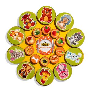 Деревянный детский сортер "Кто что ест" на липучках