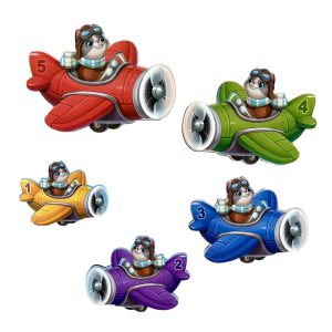 Alternative view of Дерев'яний дитячий сортер "Літаки більше - менше"