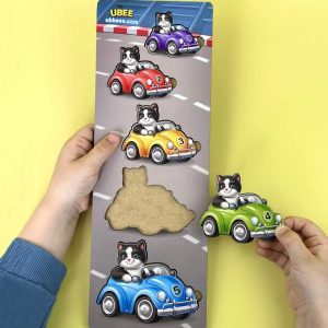 Alternative view of Дерев'яний дитячий сортер "Гонщики більше - менше"