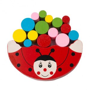 Дитяча іграшка балансир Божа корівка дерев'яна Божа корівка червона