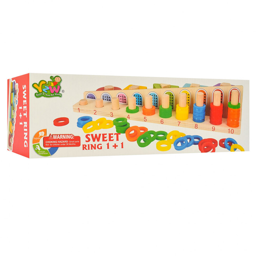 Розвиваюча іграшка "Геометрика" дерев'яна Розвиваюча іграшка "Геометрика" дерев'яна - Зображення 2