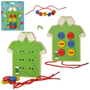 Розвиваюча іграшка "Шнурівка дерев'яна"