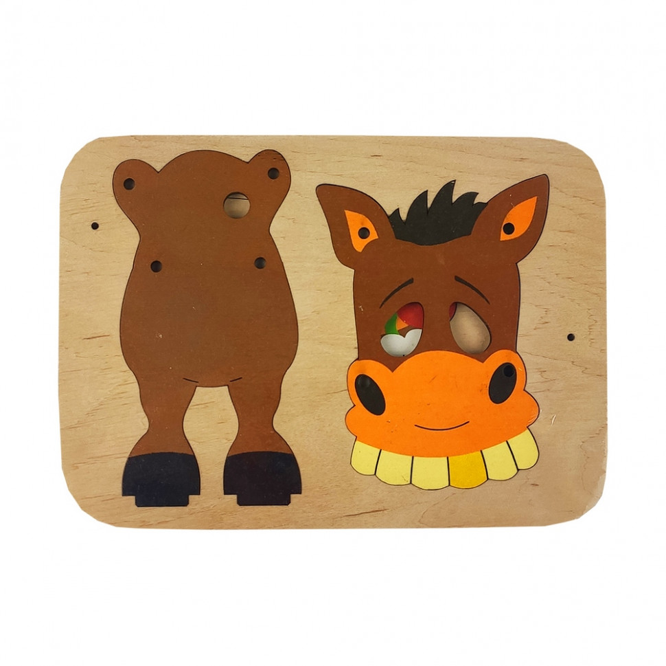 Дитячий конструктор "Конячка" дерев'яний Детский конструктор "Лошадка" деревянный — изображение 2