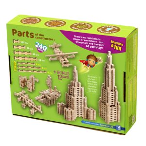 Alternative view of Дерев'яний конструктор "Фантазія" Igroteco, 240 деталей