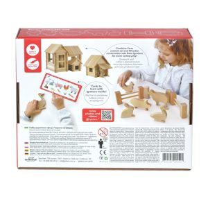 Alternative view of Дерев'яний ігровий набір "Фігурки тварин" Igroteco, 17 деталей